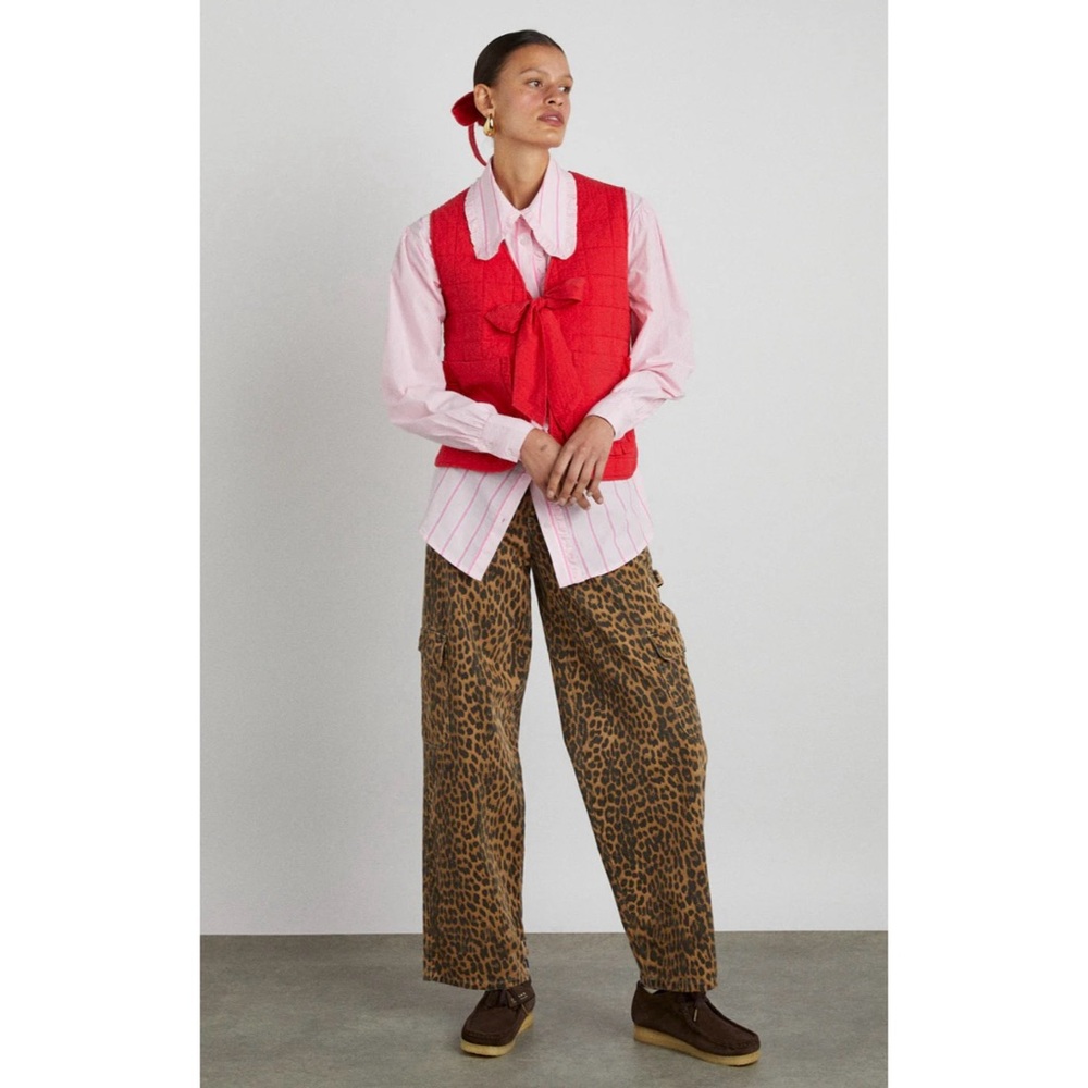 Damson Madder Leopard Cargo Jeans